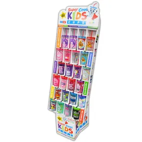 10 oz Kids Cup with Straw Assortment Floor Display - 24 Pieces Per Retail Ready Display 88212