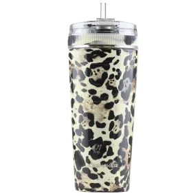 26oz Leopard Flex Bottle with Metal Base