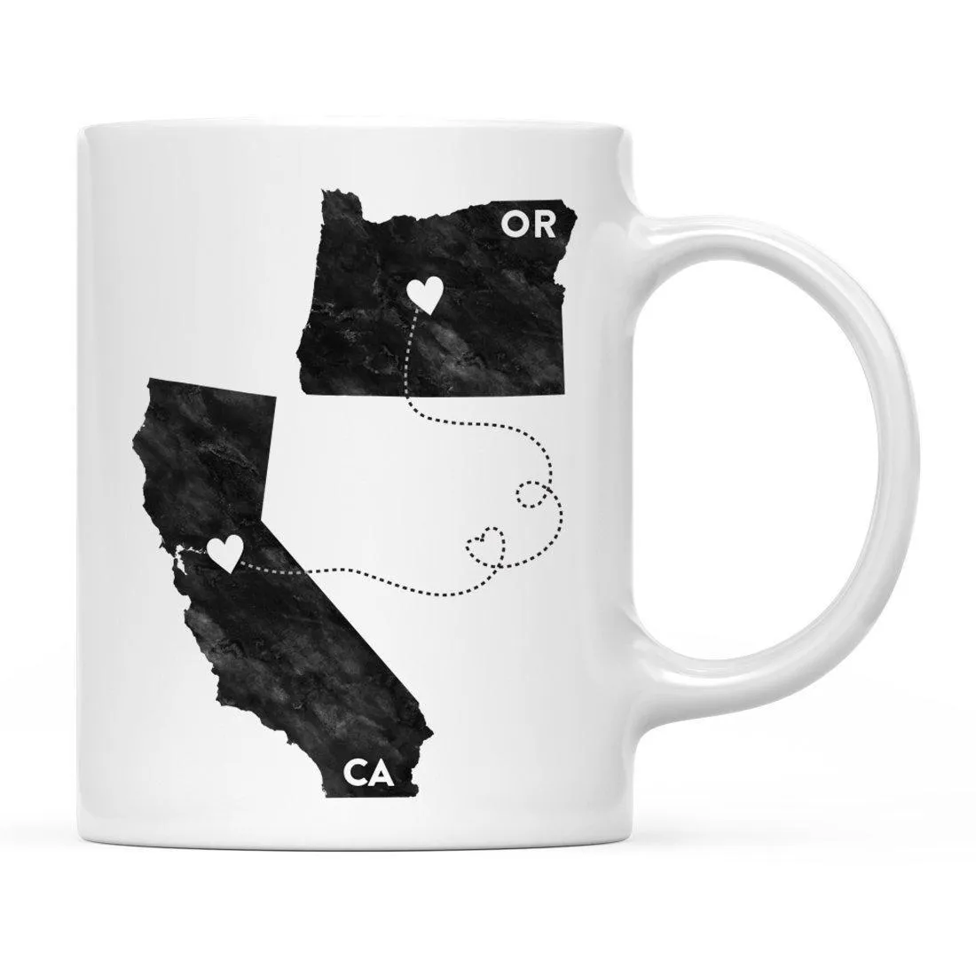 Andaz Press 11oz Black And White Modern California Long Distance Coffee Mug