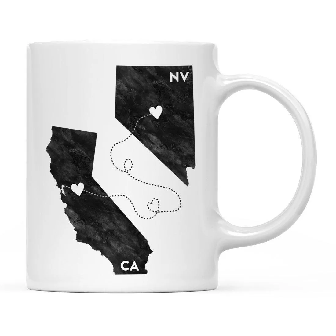 Andaz Press 11oz Black And White Modern California Long Distance Coffee Mug