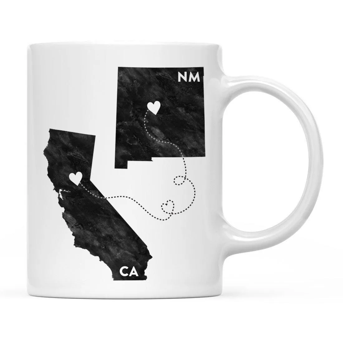 Andaz Press 11oz Black And White Modern California Long Distance Coffee Mug