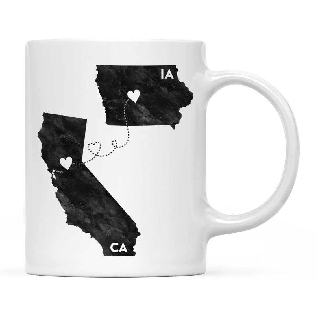 Andaz Press 11oz Black And White Modern California Long Distance Coffee Mug