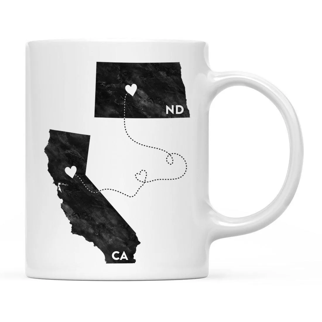 Andaz Press 11oz Black And White Modern California Long Distance Coffee Mug