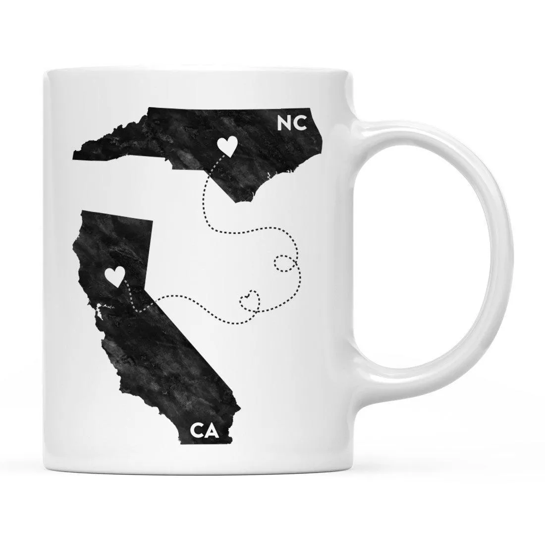 Andaz Press 11oz Black And White Modern California Long Distance Coffee Mug