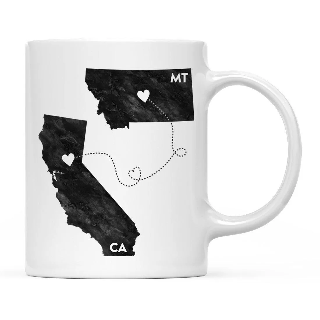 Andaz Press 11oz Black And White Modern California Long Distance Coffee Mug