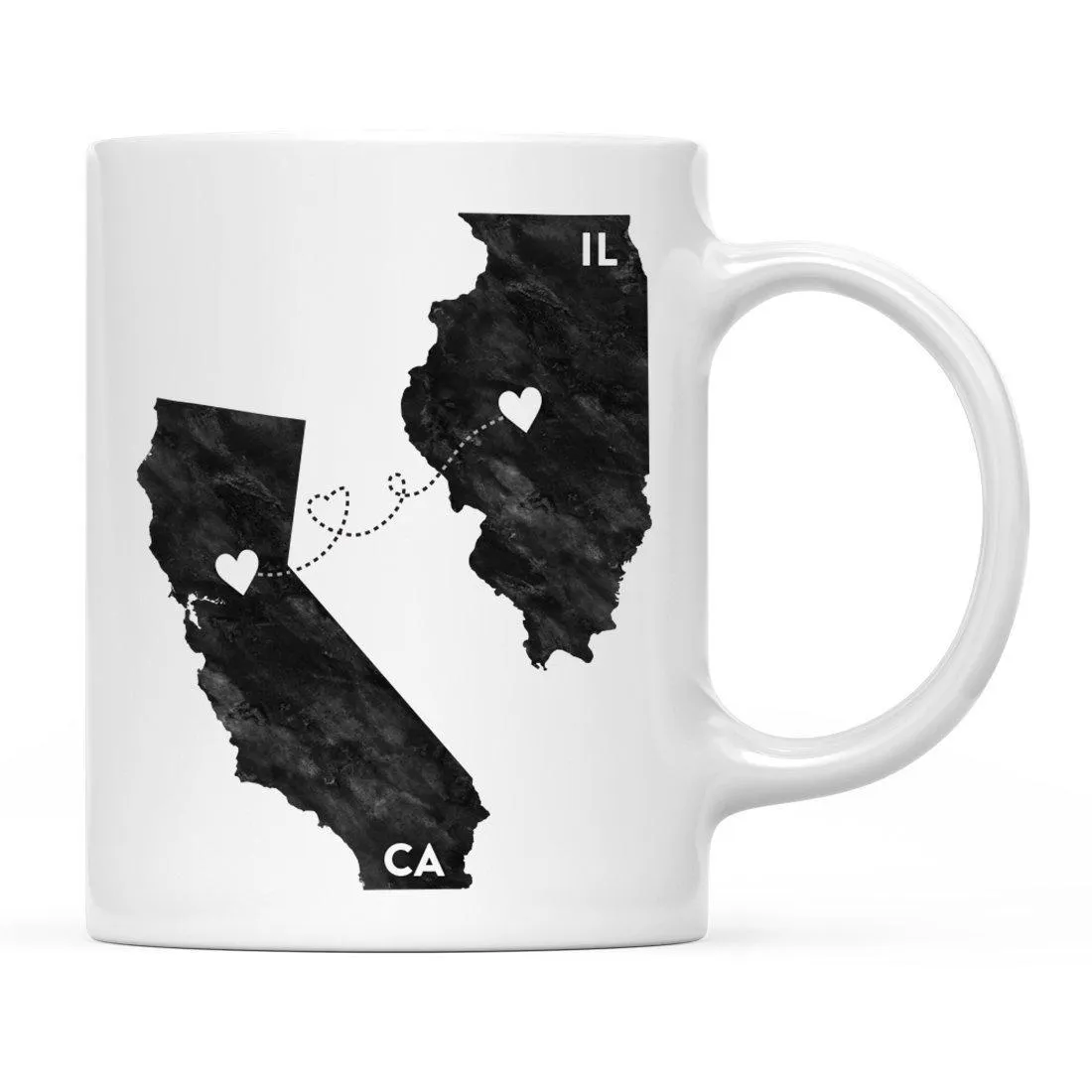 Andaz Press 11oz Black And White Modern California Long Distance Coffee Mug