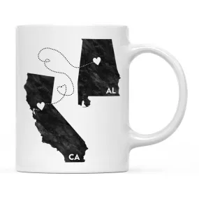 Andaz Press 11oz Black And White Modern California Long Distance Coffee Mug