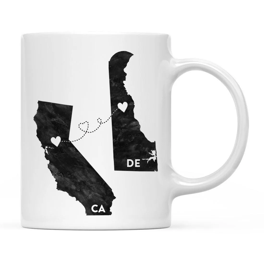 Andaz Press 11oz Black And White Modern California Long Distance Coffee Mug