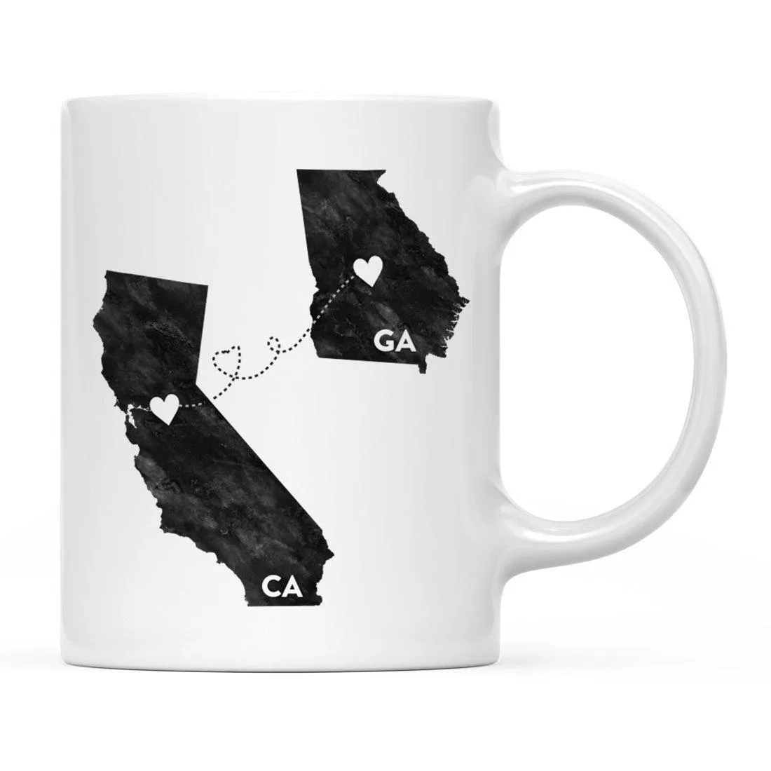 Andaz Press 11oz Black And White Modern California Long Distance Coffee Mug