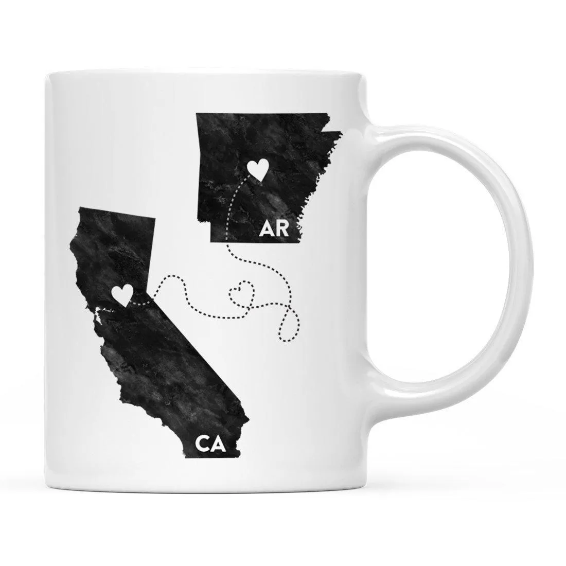 Andaz Press 11oz Black And White Modern California Long Distance Coffee Mug