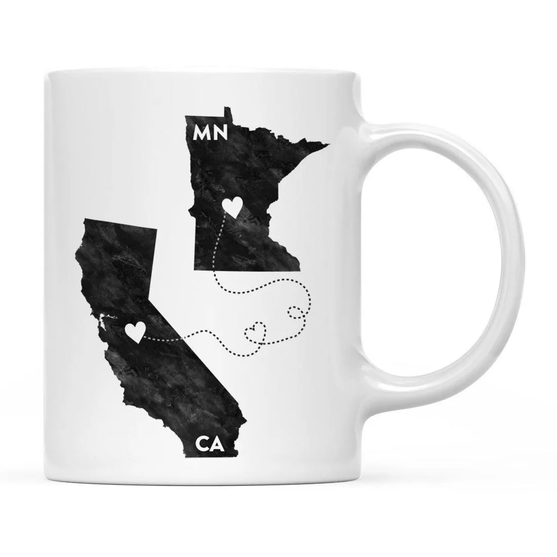 Andaz Press 11oz Black And White Modern California Long Distance Coffee Mug