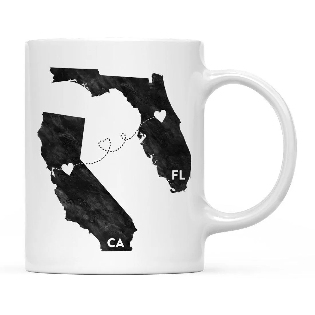 Andaz Press 11oz Black And White Modern California Long Distance Coffee Mug