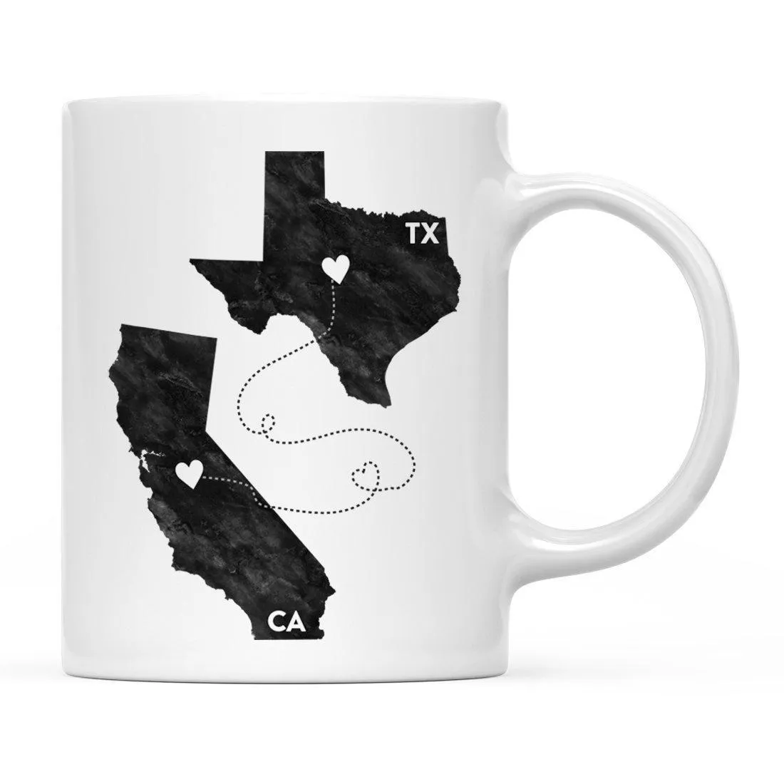 Andaz Press 11oz Black And White Modern California Long Distance Coffee Mug