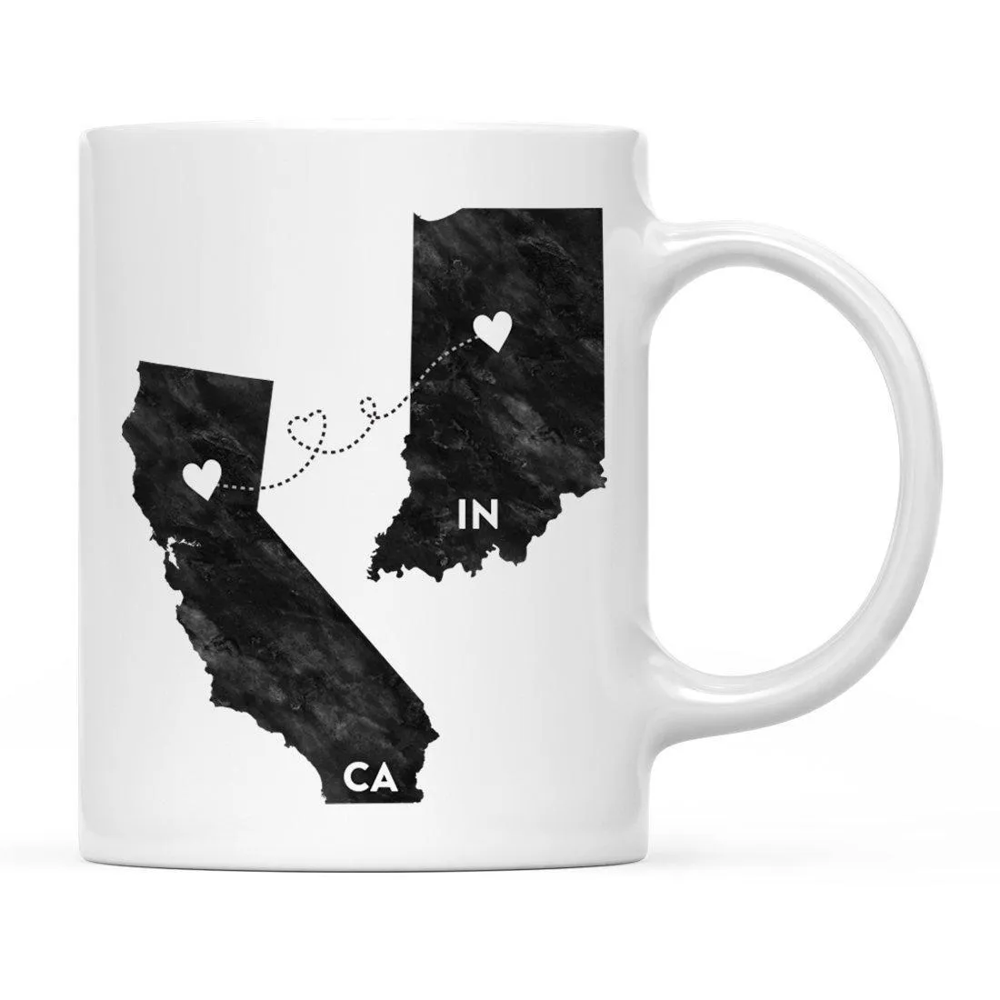 Andaz Press 11oz Black And White Modern California Long Distance Coffee Mug