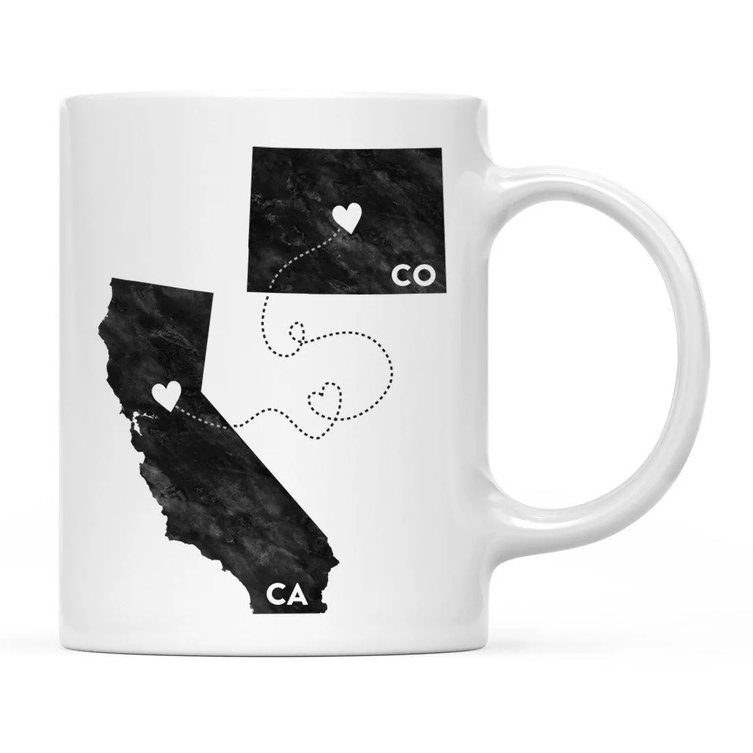 Andaz Press 11oz Black And White Modern California Long Distance Coffee Mug