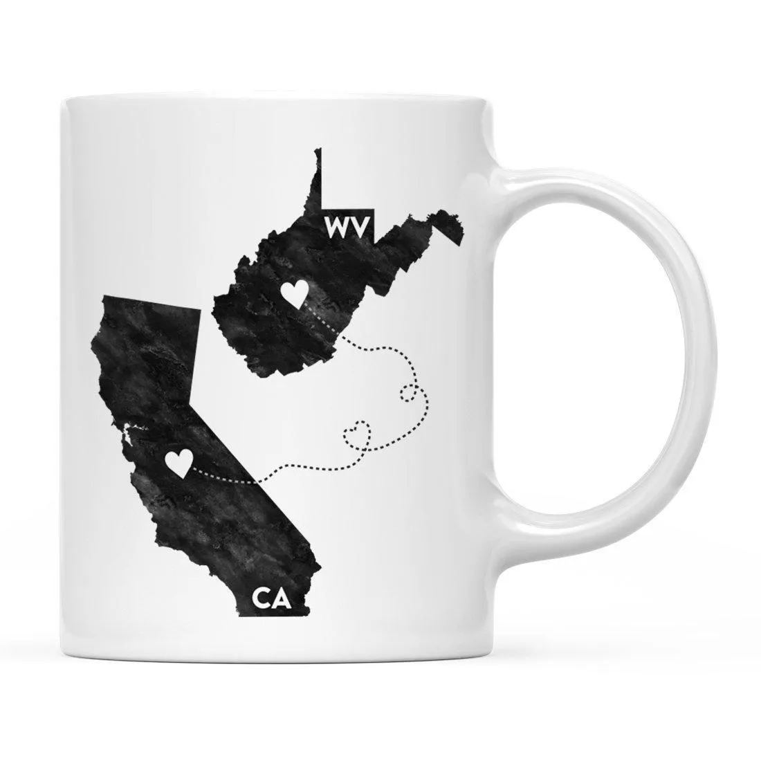 Andaz Press 11oz Black And White Modern California Long Distance Coffee Mug