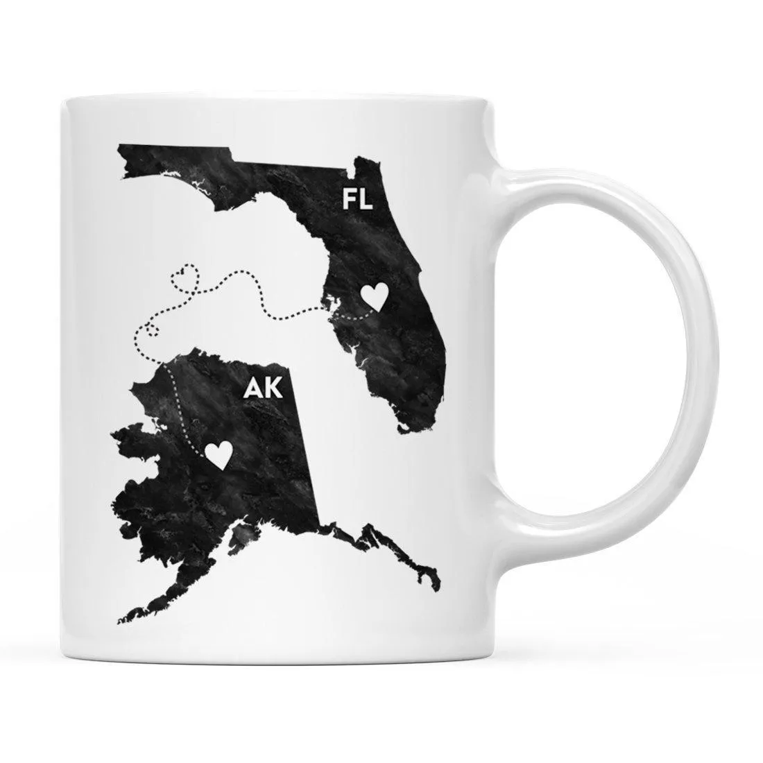 Andaz Press 11oz Black And White Modern Florida Long Distance Coffee Mug