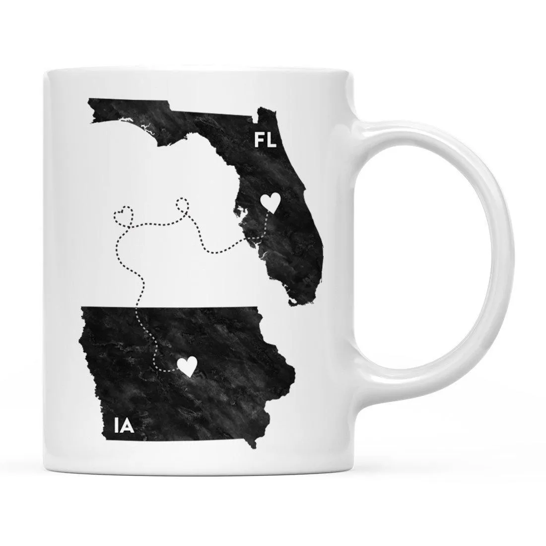 Andaz Press 11oz Black And White Modern Florida Long Distance Coffee Mug