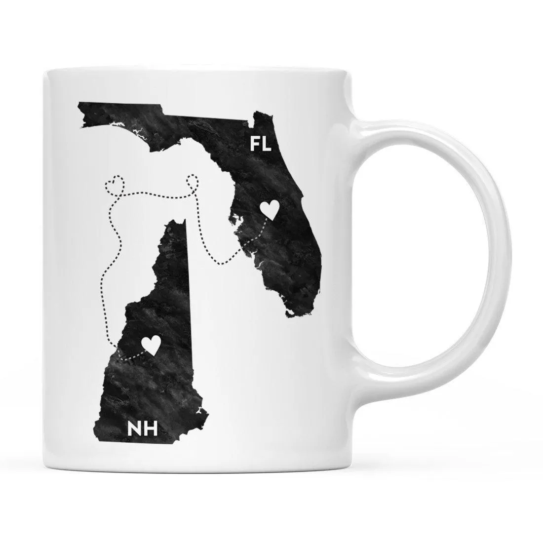 Andaz Press 11oz Black And White Modern Florida Long Distance Coffee Mug