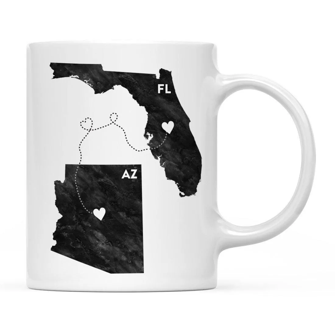 Andaz Press 11oz Black And White Modern Florida Long Distance Coffee Mug