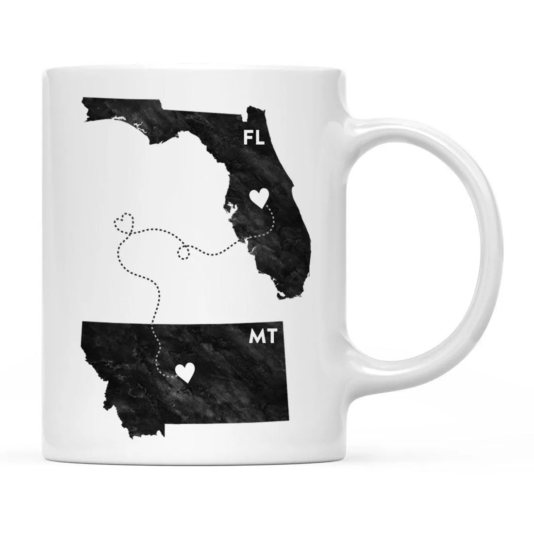 Andaz Press 11oz Black And White Modern Florida Long Distance Coffee Mug