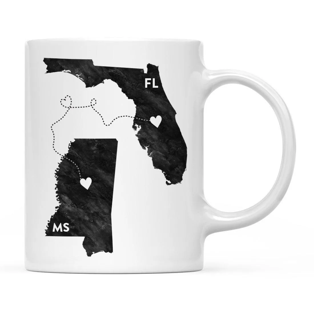 Andaz Press 11oz Black And White Modern Florida Long Distance Coffee Mug