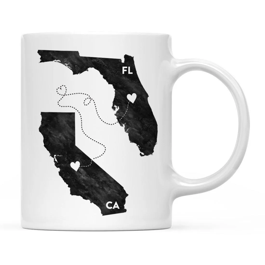 Andaz Press 11oz Black And White Modern Florida Long Distance Coffee Mug