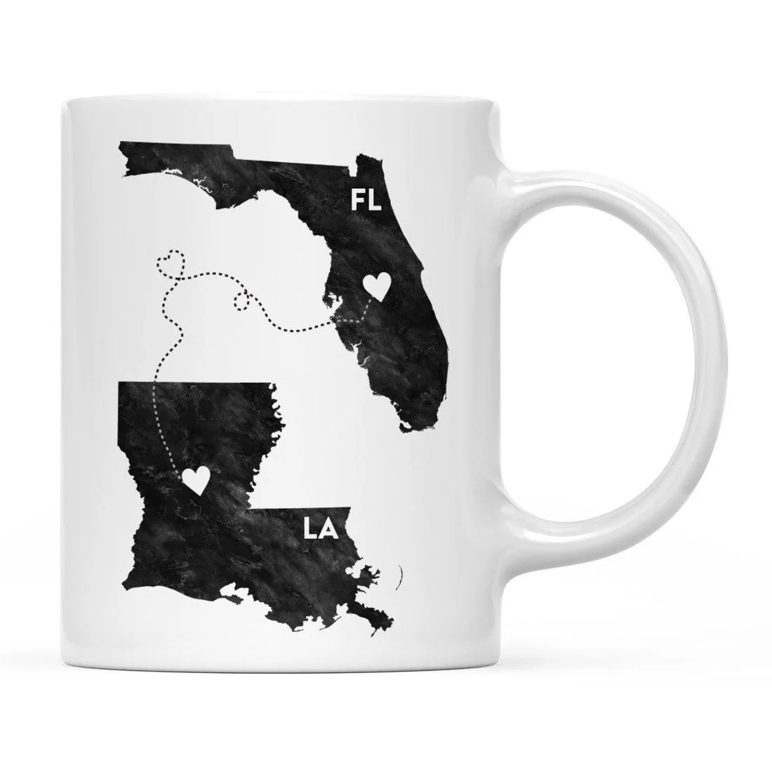 Andaz Press 11oz Black And White Modern Florida Long Distance Coffee Mug