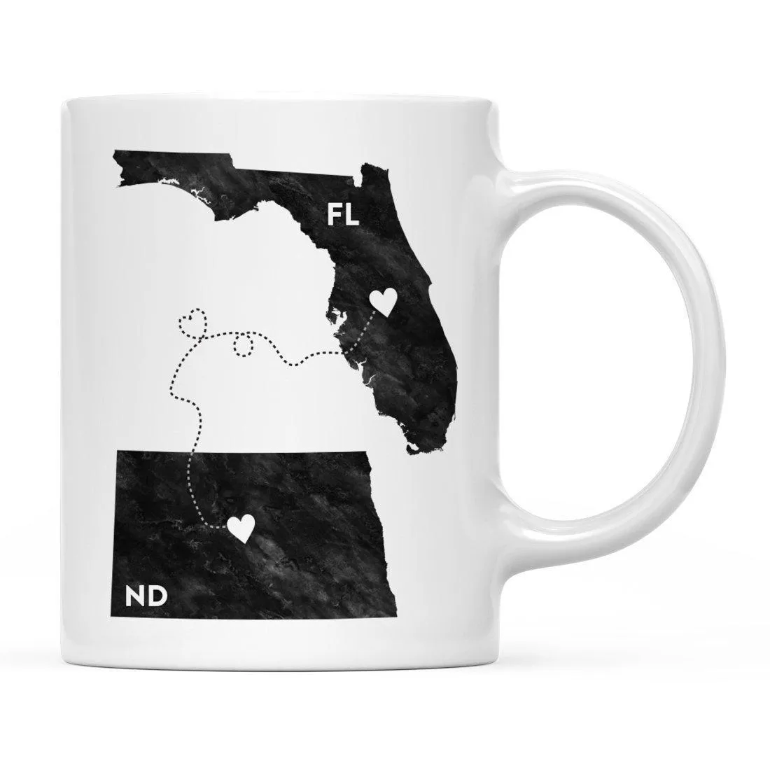 Andaz Press 11oz Black And White Modern Florida Long Distance Coffee Mug