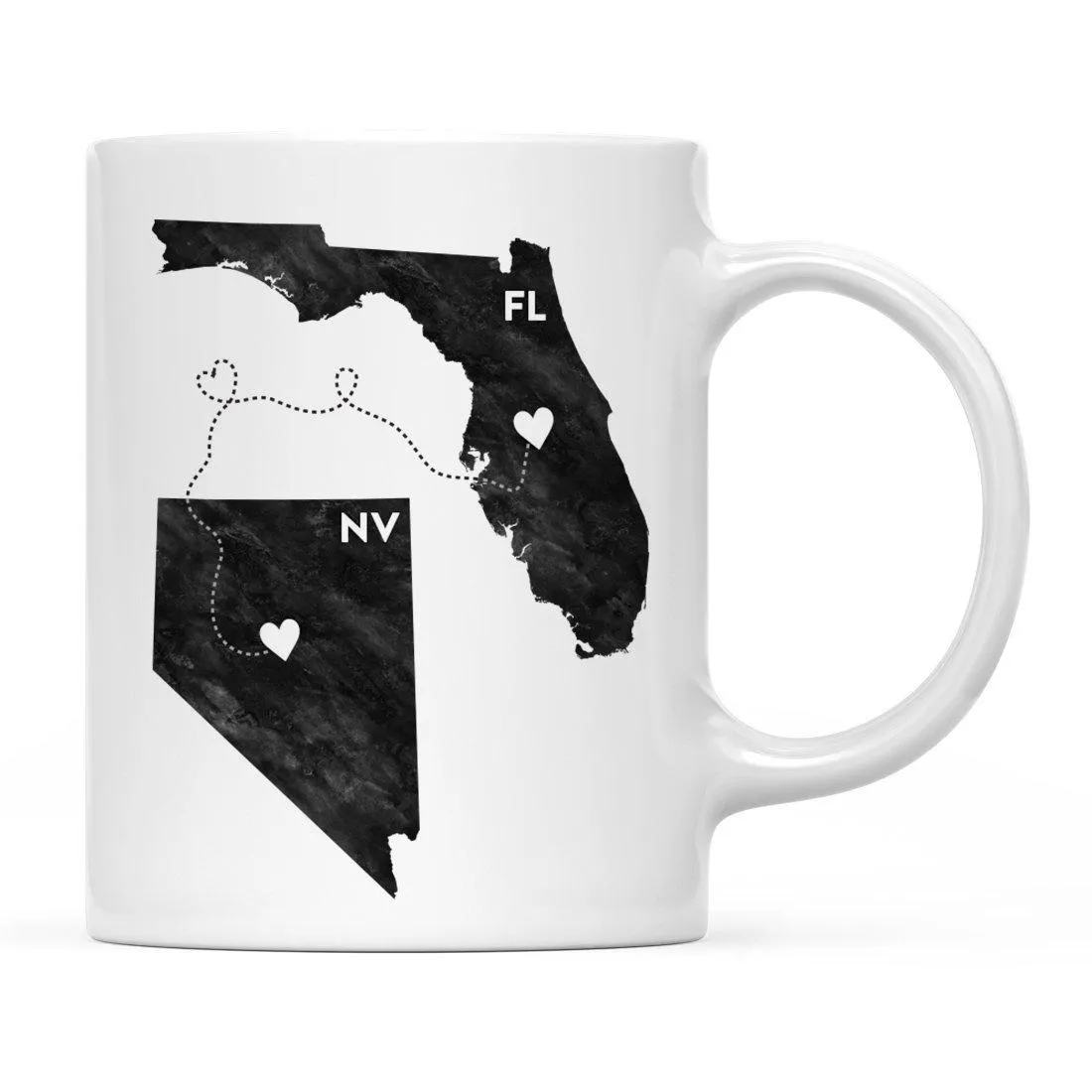 Andaz Press 11oz Black And White Modern Florida Long Distance Coffee Mug