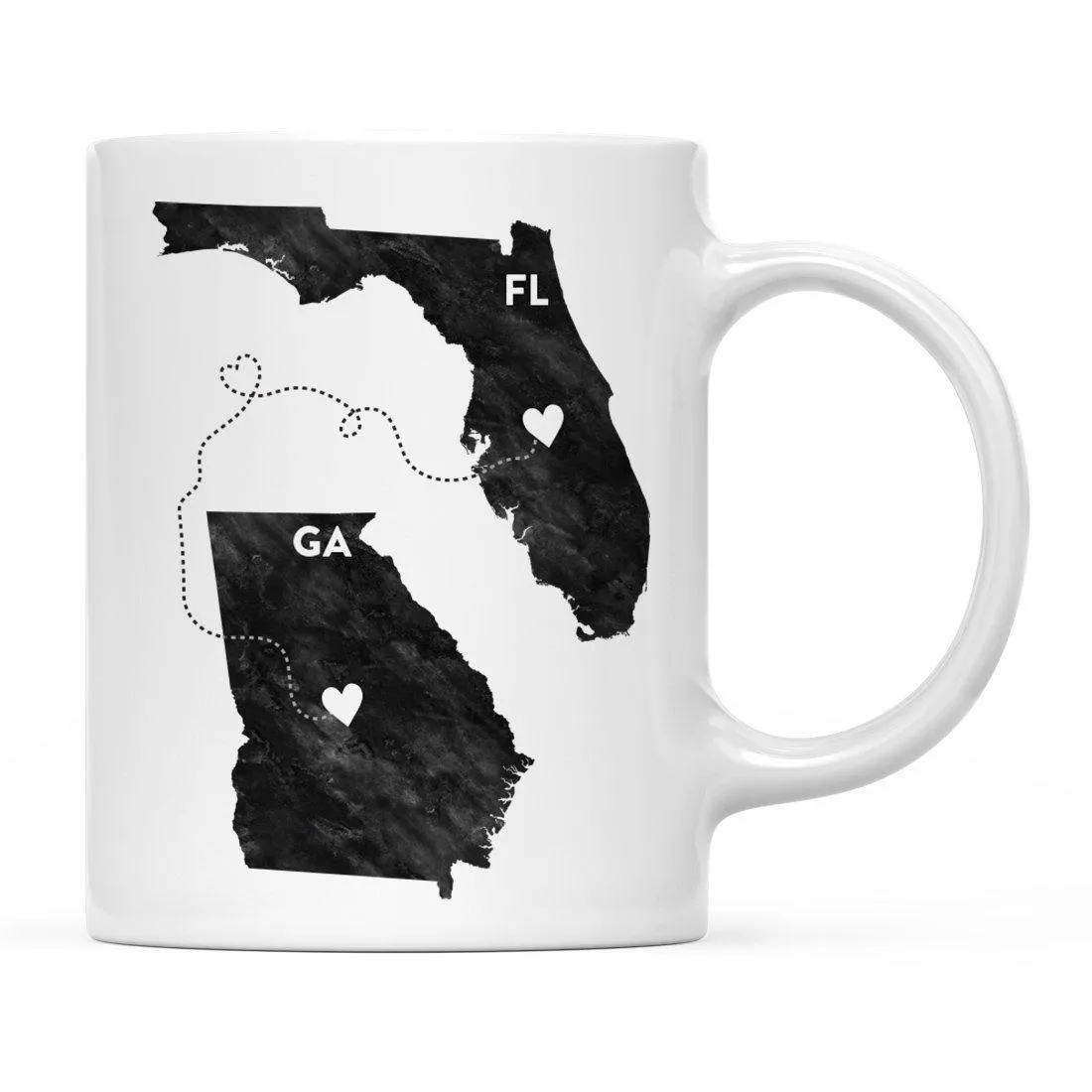 Andaz Press 11oz Black And White Modern Florida Long Distance Coffee Mug