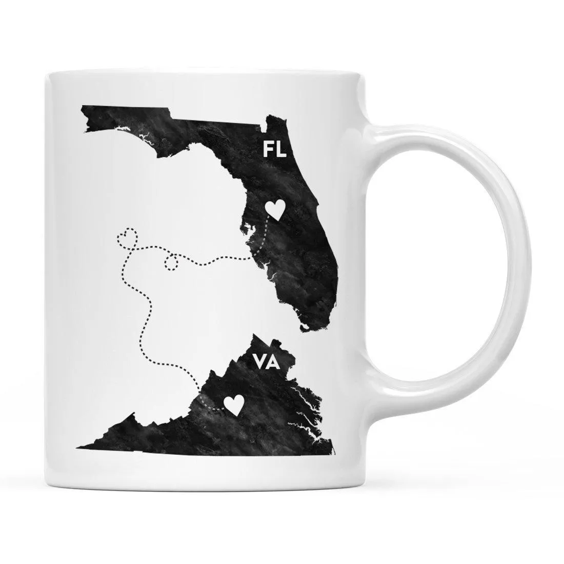 Andaz Press 11oz Black And White Modern Florida Long Distance Coffee Mug