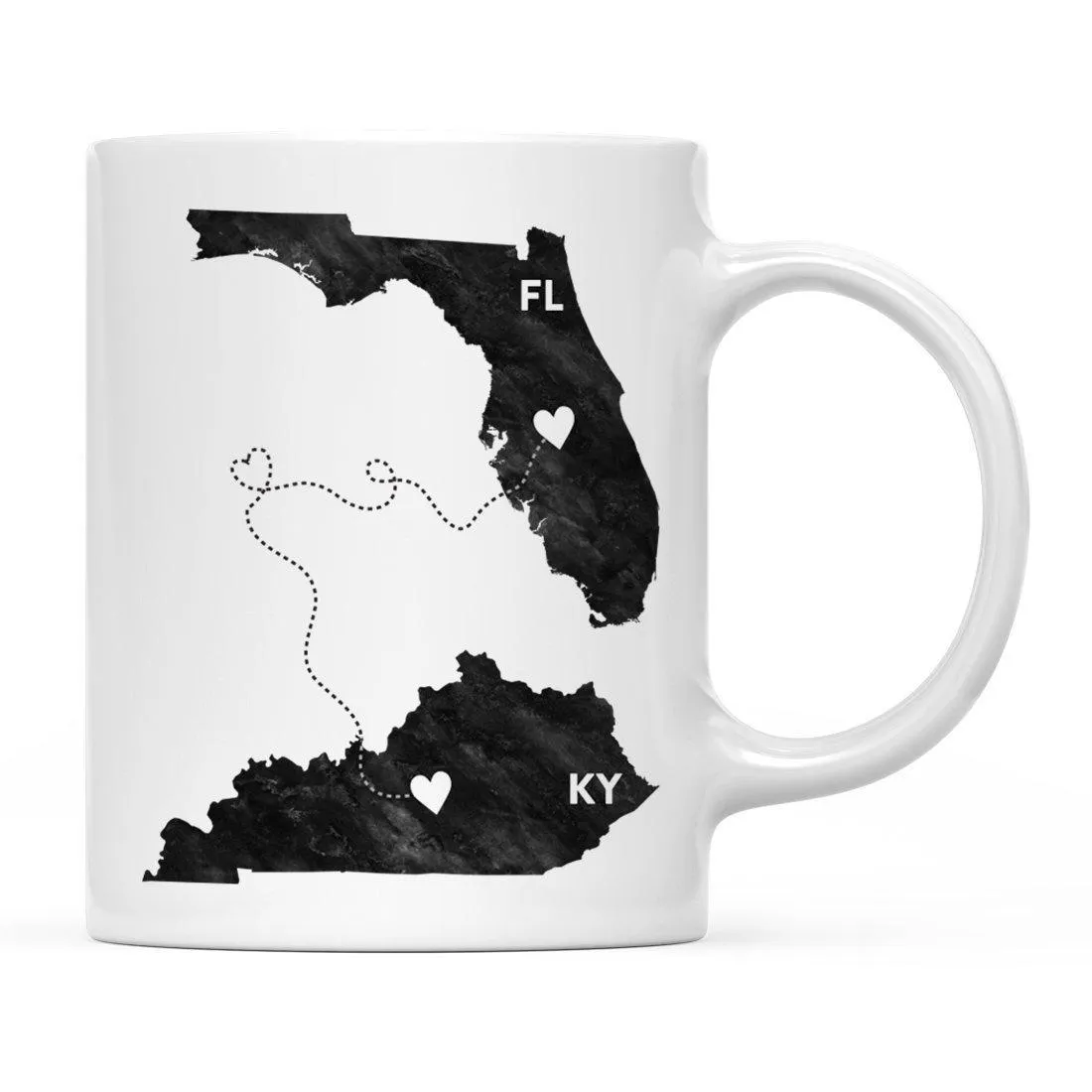 Andaz Press 11oz Black And White Modern Florida Long Distance Coffee Mug