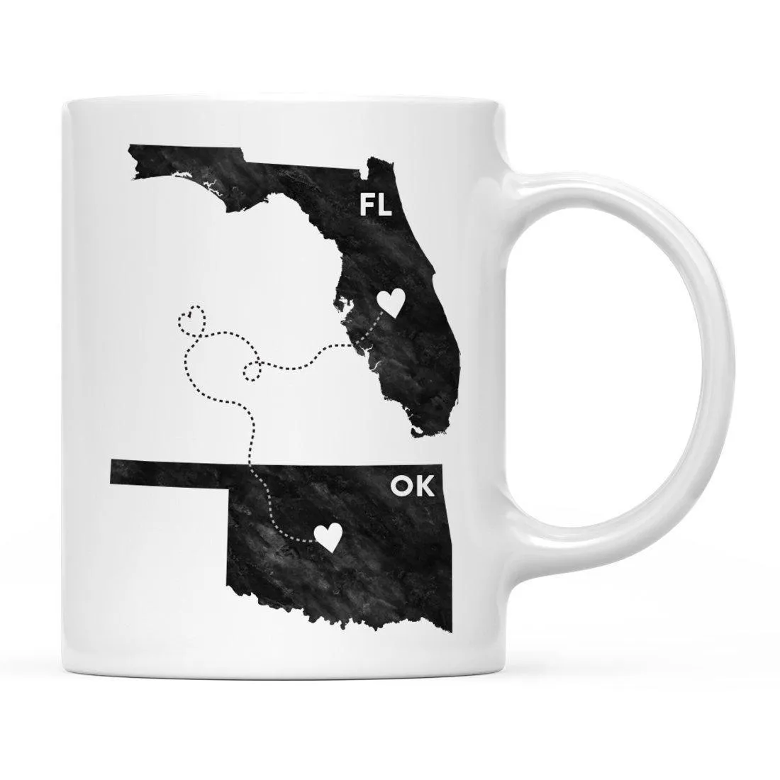 Andaz Press 11oz Black And White Modern Florida Long Distance Coffee Mug