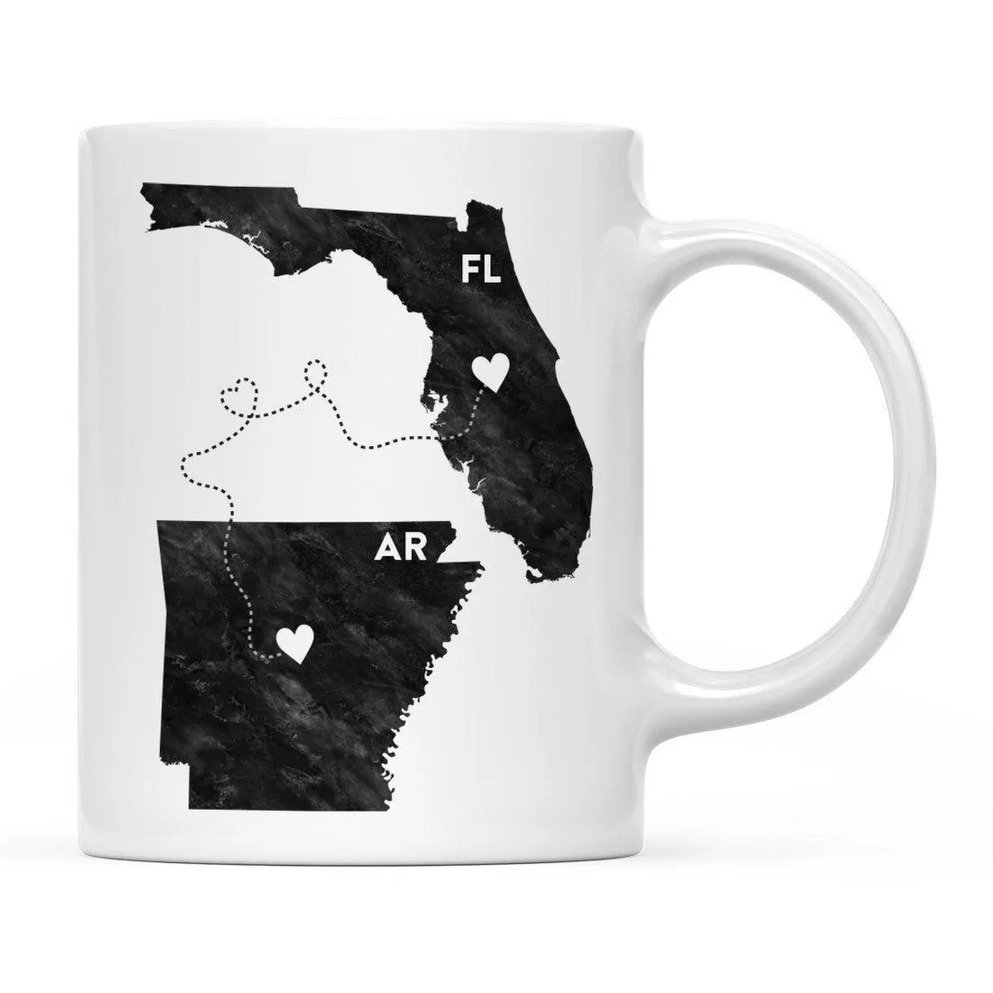 Andaz Press 11oz Black And White Modern Florida Long Distance Coffee Mug