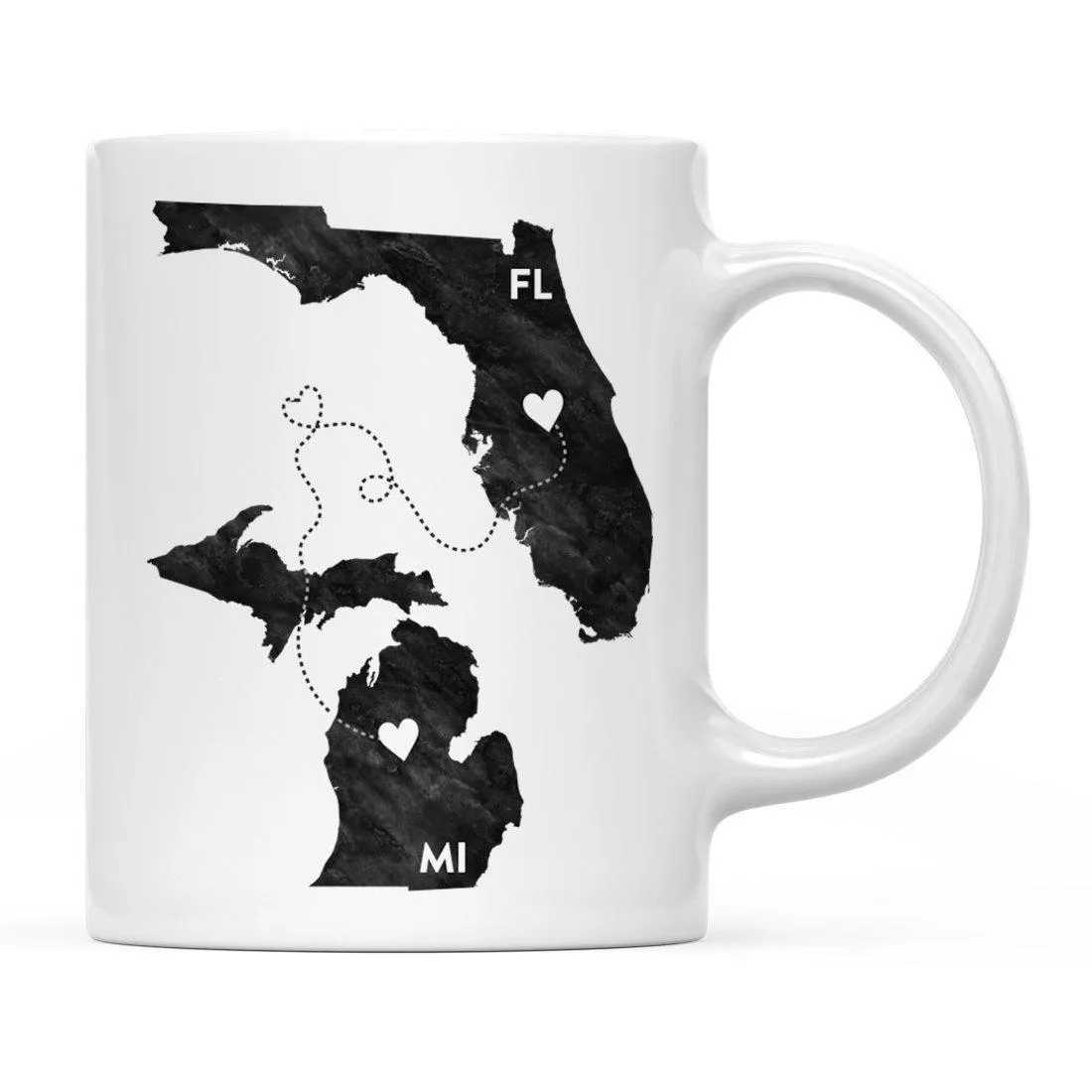 Andaz Press 11oz Black And White Modern Florida Long Distance Coffee Mug