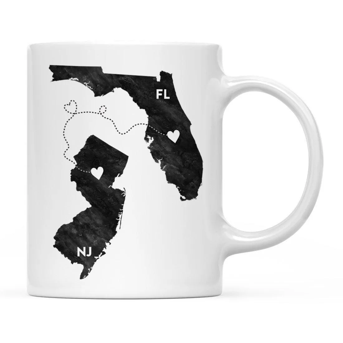 Andaz Press 11oz Black And White Modern Florida Long Distance Coffee Mug