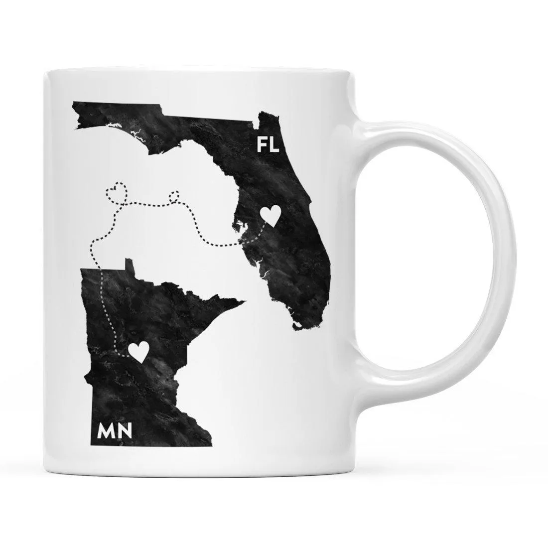 Andaz Press 11oz Black And White Modern Florida Long Distance Coffee Mug