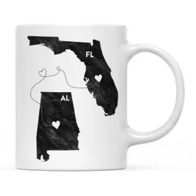 Andaz Press 11oz Black And White Modern Florida Long Distance Coffee Mug