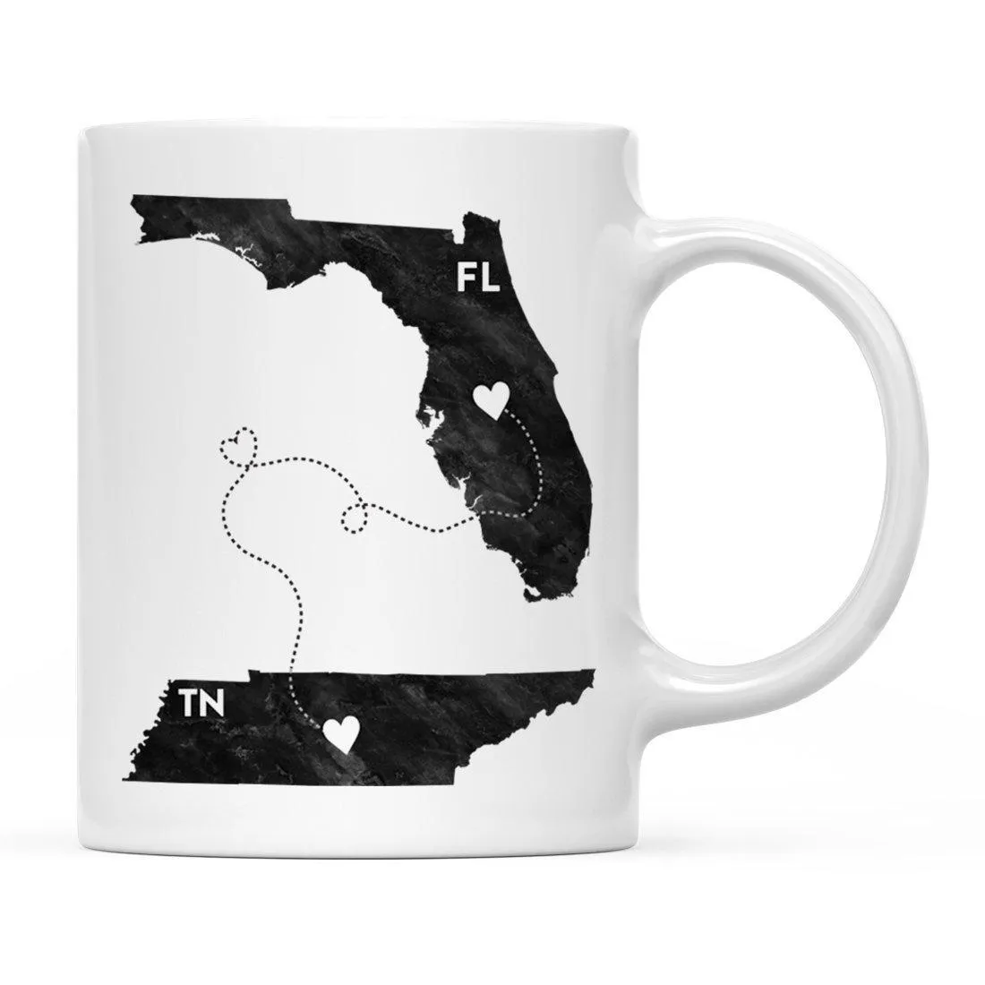 Andaz Press 11oz Black And White Modern Florida Long Distance Coffee Mug