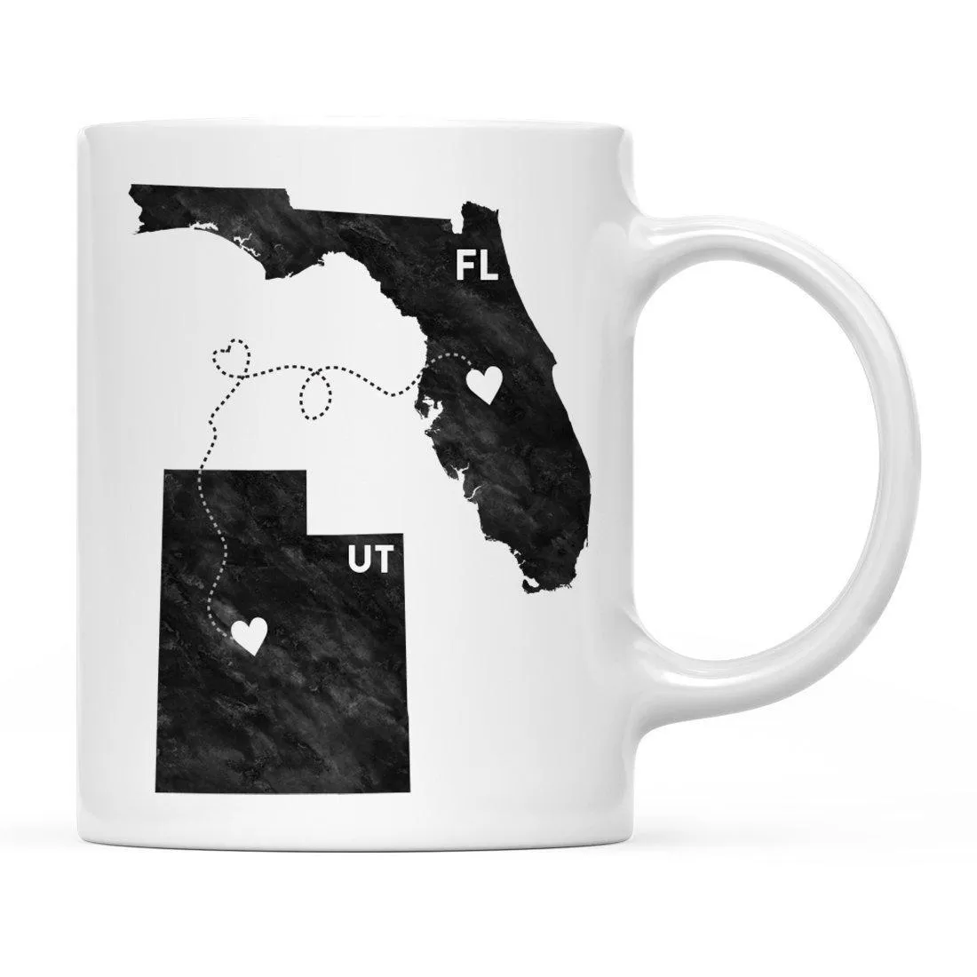 Andaz Press 11oz Black And White Modern Florida Long Distance Coffee Mug