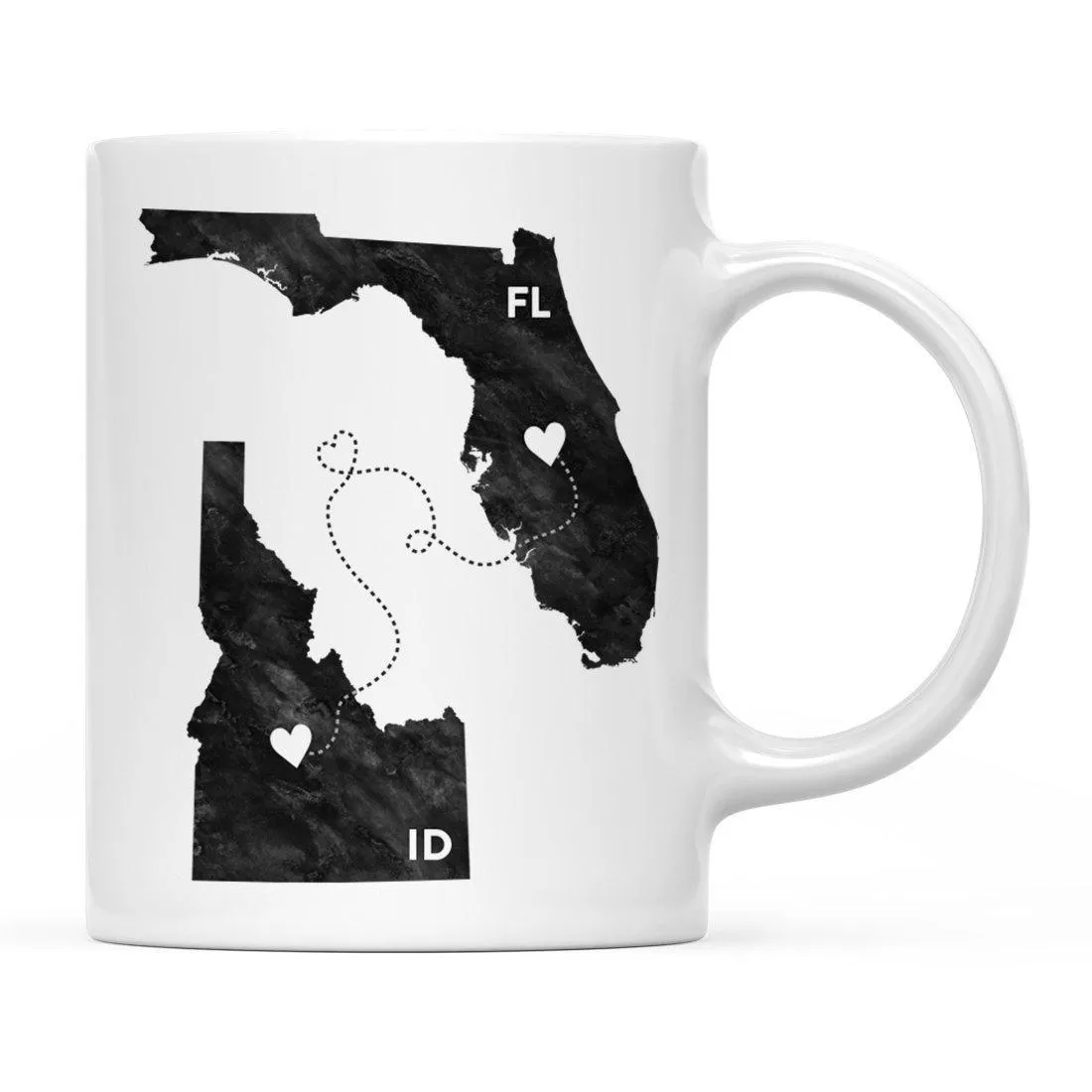 Andaz Press 11oz Black And White Modern Florida Long Distance Coffee Mug