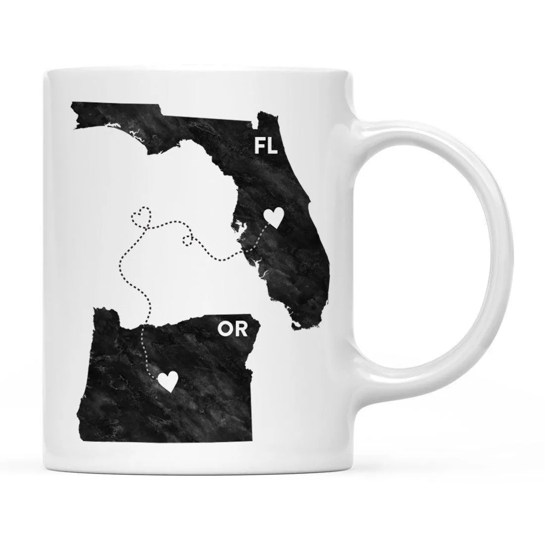 Andaz Press 11oz Black And White Modern Florida Long Distance Coffee Mug