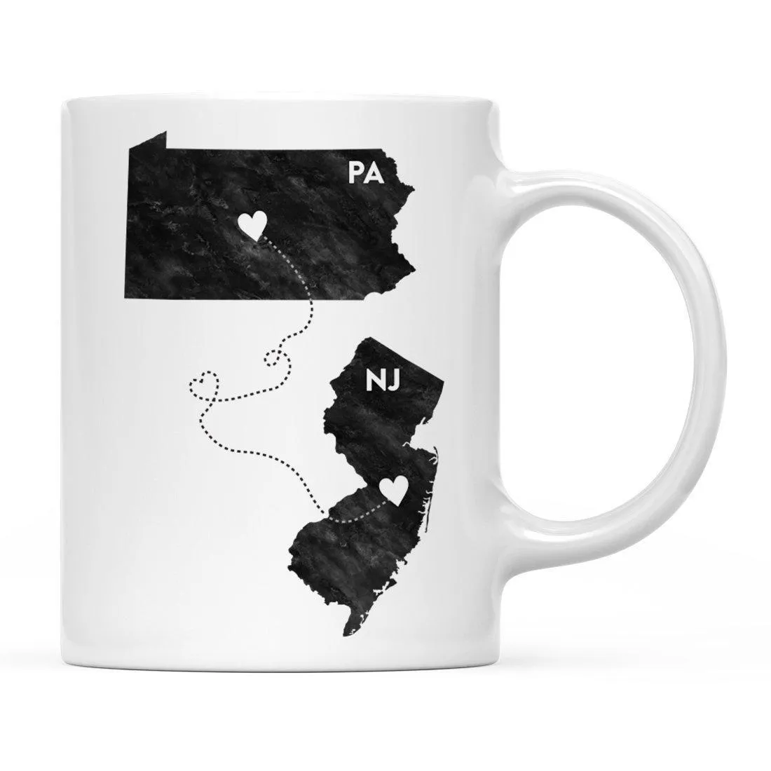 Andaz Press 11oz Black And White Modern Pennsylvania Long Distance Coffee Mug