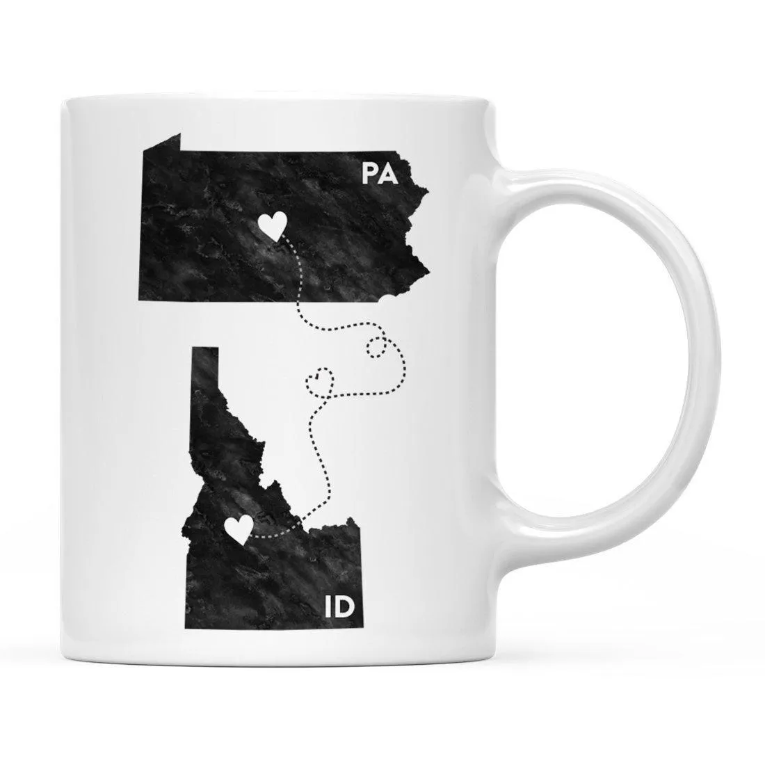 Andaz Press 11oz Black And White Modern Pennsylvania Long Distance Coffee Mug