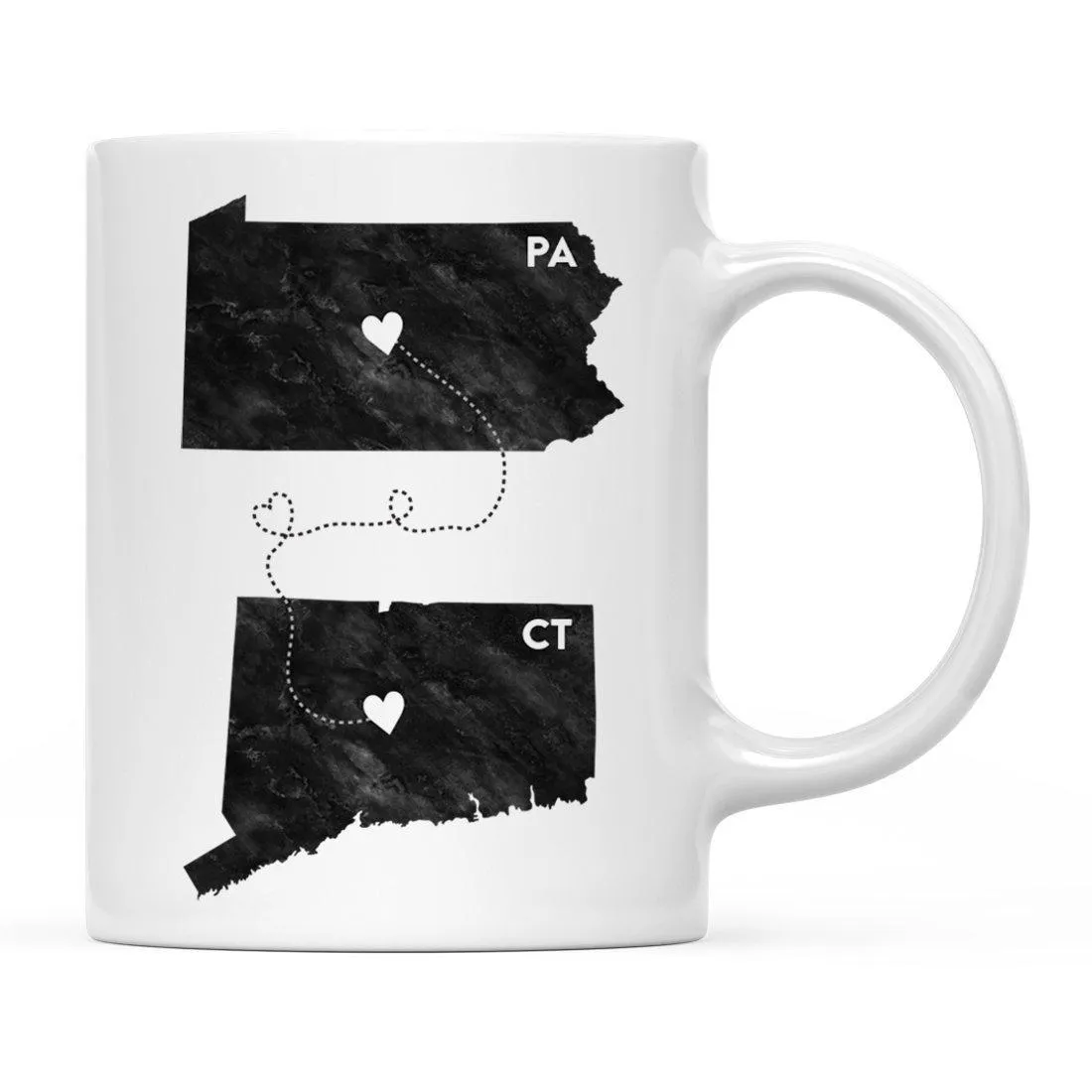 Andaz Press 11oz Black And White Modern Pennsylvania Long Distance Coffee Mug