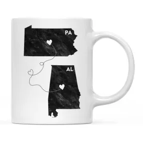 Andaz Press 11oz Black And White Modern Pennsylvania Long Distance Coffee Mug