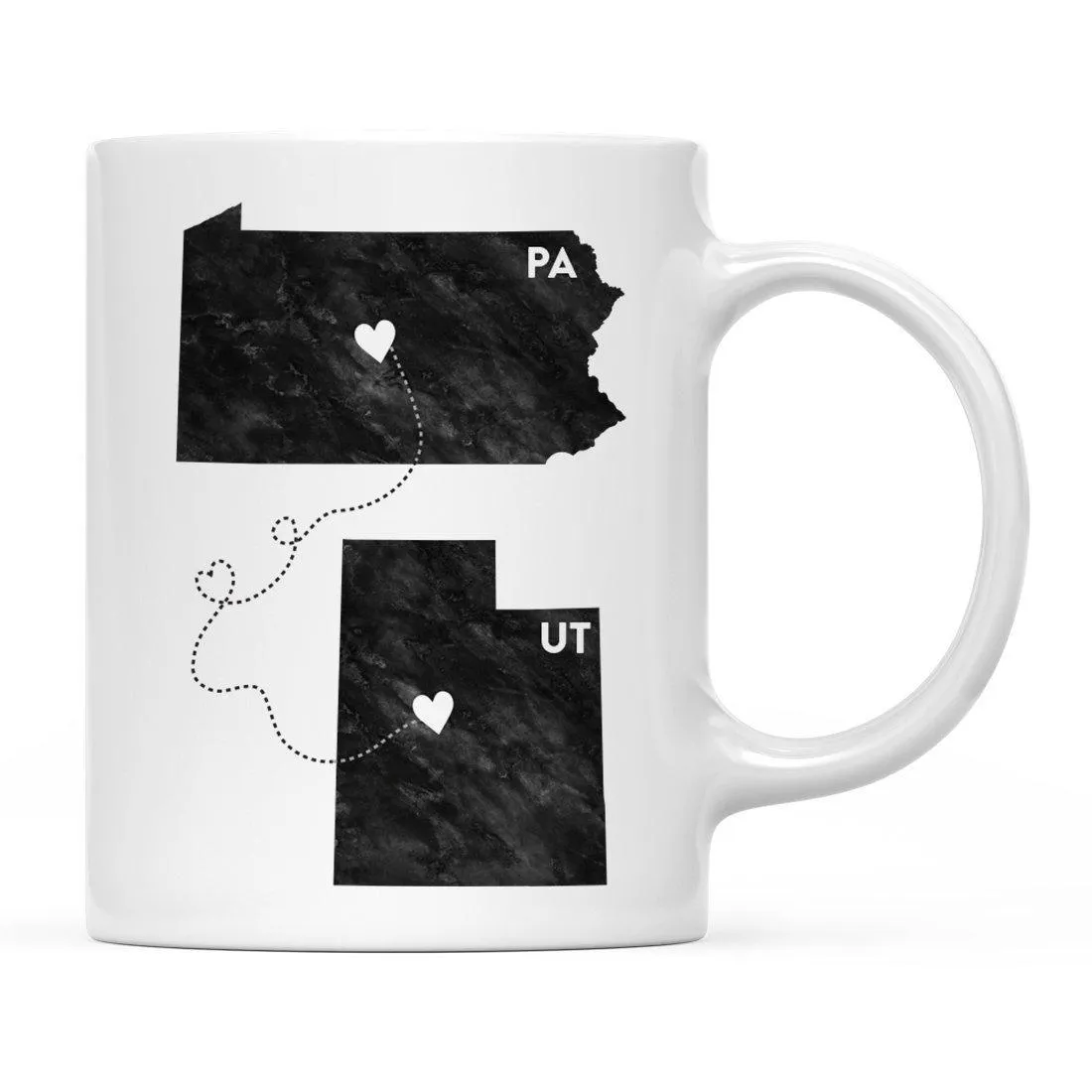 Andaz Press 11oz Black And White Modern Pennsylvania Long Distance Coffee Mug