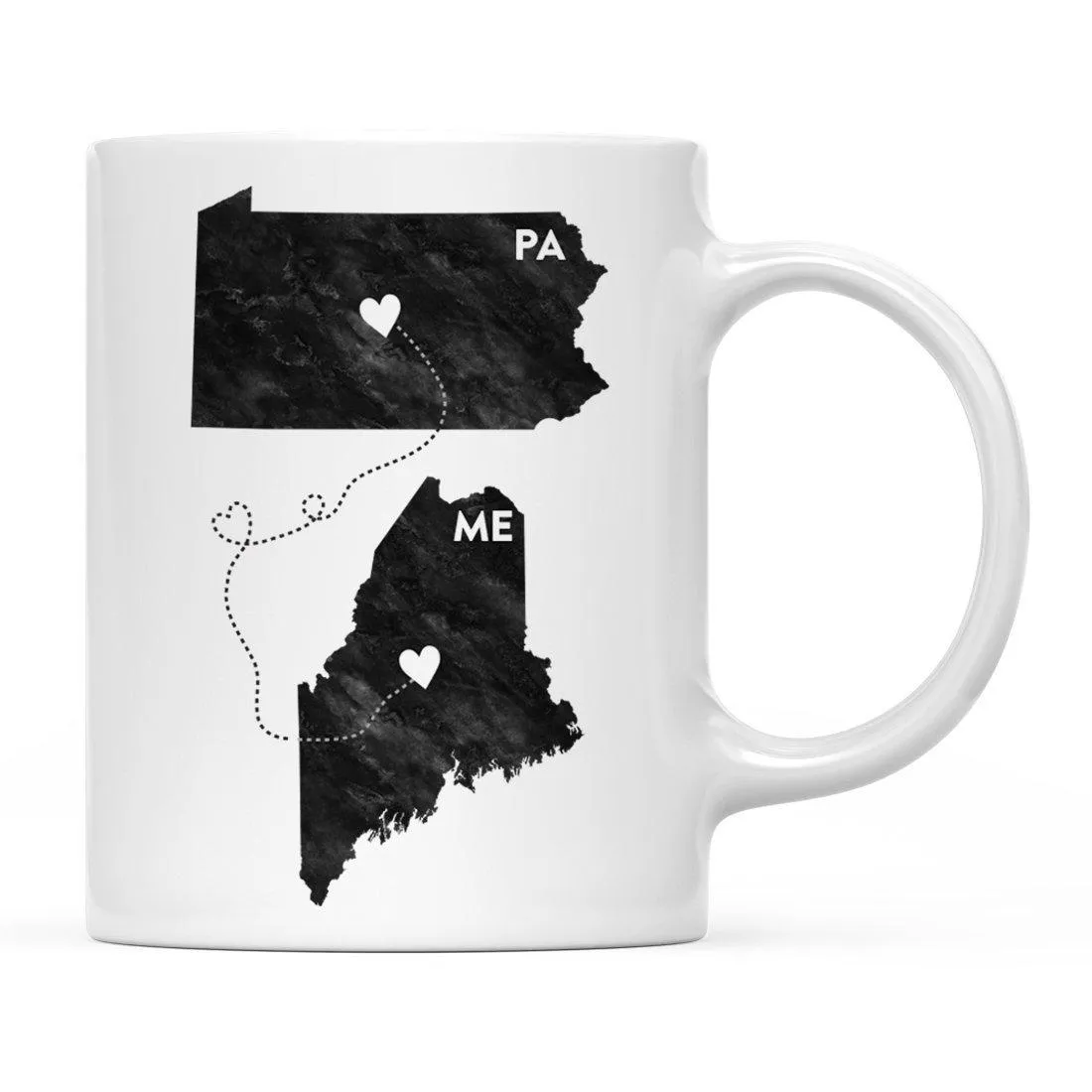 Andaz Press 11oz Black And White Modern Pennsylvania Long Distance Coffee Mug