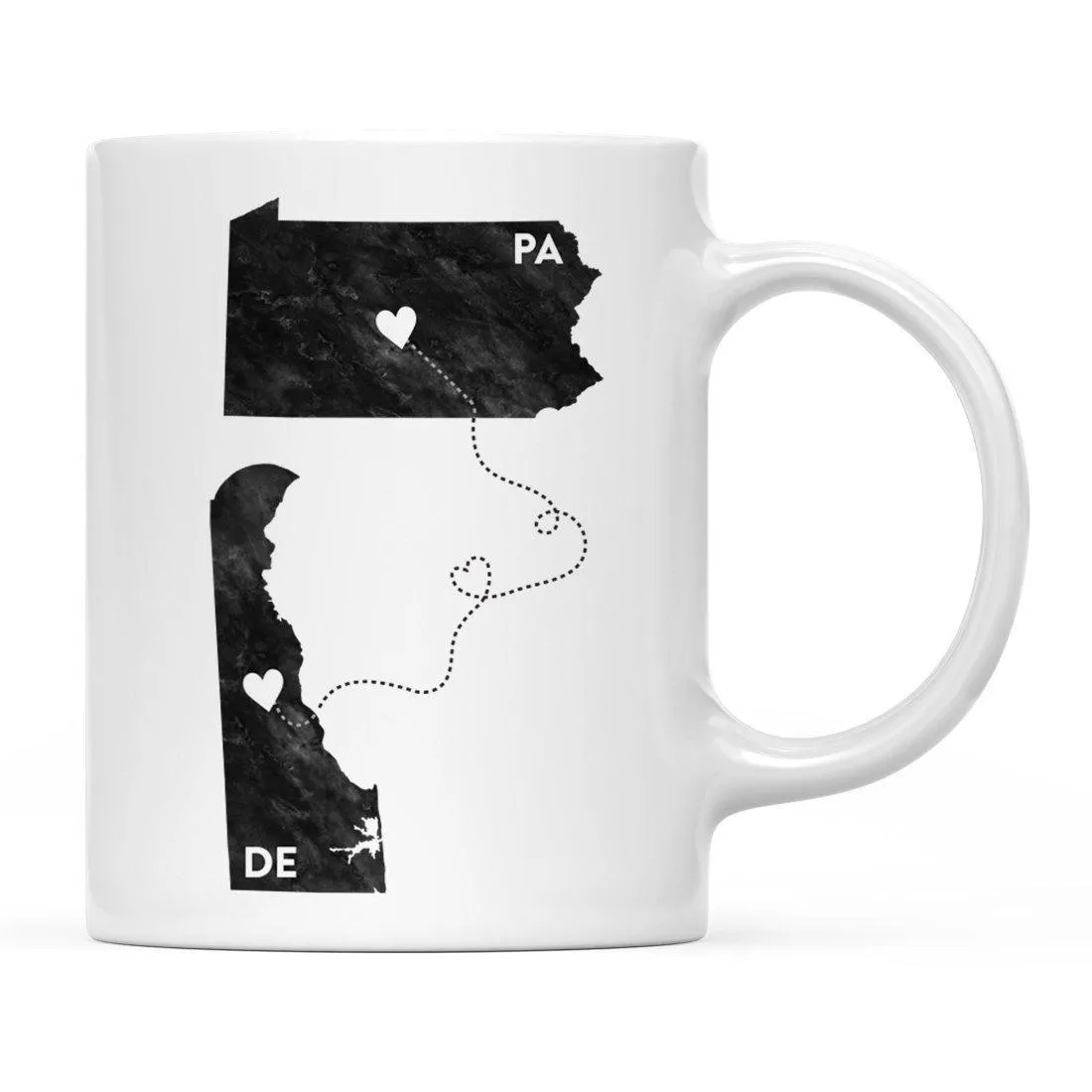 Andaz Press 11oz Black And White Modern Pennsylvania Long Distance Coffee Mug